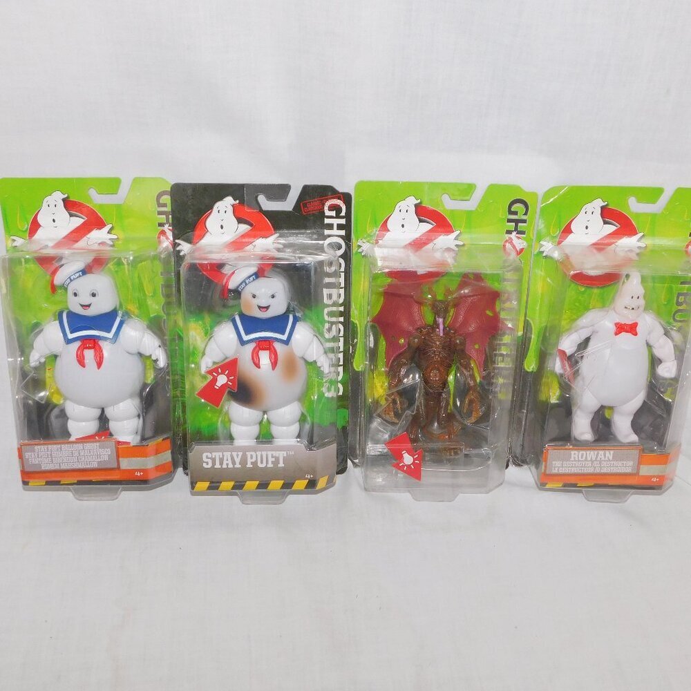 Ghostbusters Action Figures Lot 4 Stay Puft Rowan Mayhem UNUSED 2016**READ